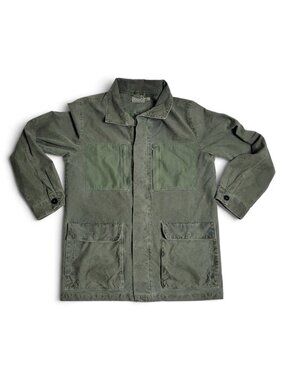 Vintage Converse Jack Purcell Utility Chore Jacket in Olive Green Size Small